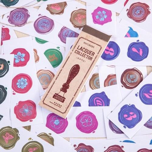 90 Pcs Kawaii Stationery Stickers Vintage Fire Paint Diary Planner Decorative Mobile Stickers Scrapbooking DIY Craft Sticker