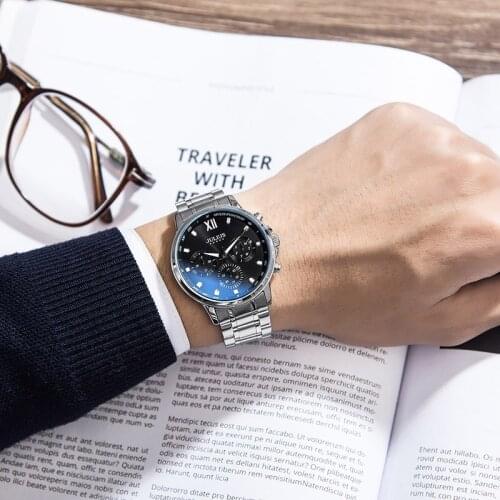 New Multi-functions Julius Mens Watch Homme Fashion Hours Bracelet Japan Mov't Stainless Steel Business Boys Birthday Gift Box
