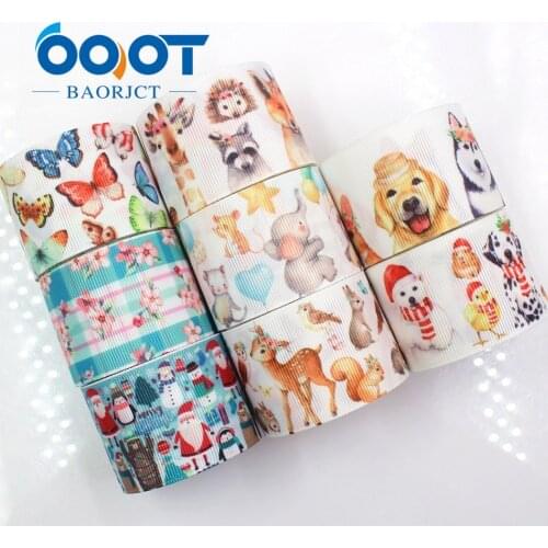 OOOT BAORJCT G-18831-1075,38 mm,10 yards Cartoon Ribbons Thermal transfer Printed grosgrain,Gift wrapping DIY handmade materials