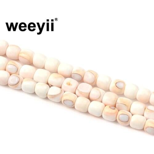 Wholesale 5x5mm White Round Shell Stone Beads Shell Beads For Jewelry Making DIY Bracelet Necklace stone Strand Accessory