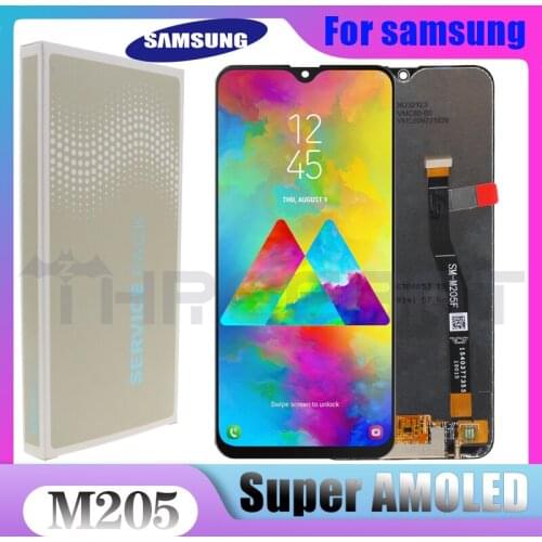 ORIGINAL 6.3'' AMOLED LCD For SAMSUNG Galaxy M20 2019 Display SM-M205 M205F M205G/DS Touch Screen Digitizer Assembly Replacement