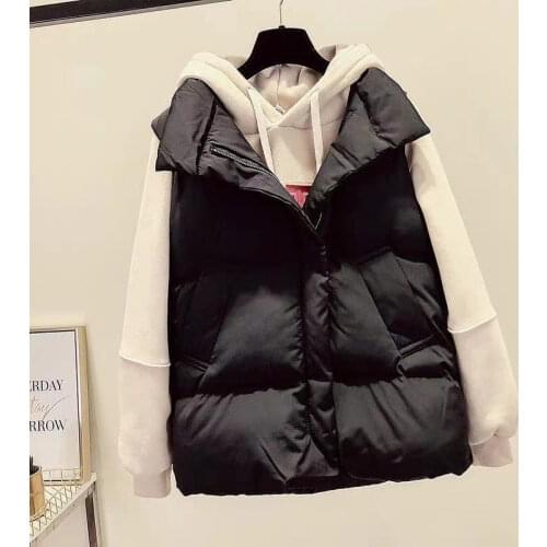 Fall/Winter 2021 New Style Down Cotton Vest Women Fashion Padded Jacket Short Waistcoat Vest Ladies Jacket Trend