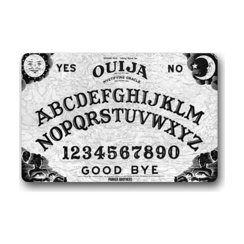 Custom OUIJA BOARD Doormats Retro Cushion OUIJA BOARD Carpet Black And white Bathroom Rugs Christmas Bedroom Decoration #D-205