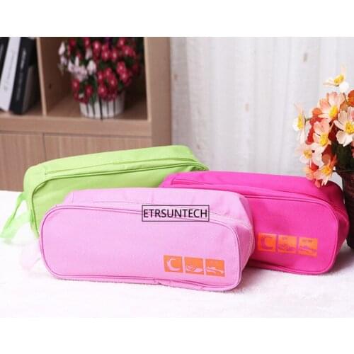 50pcs Portable Waterproof Travel Shoe Bag Nylon Storage Bag Convenient Storage Organizer Shoes Sorting Zipper