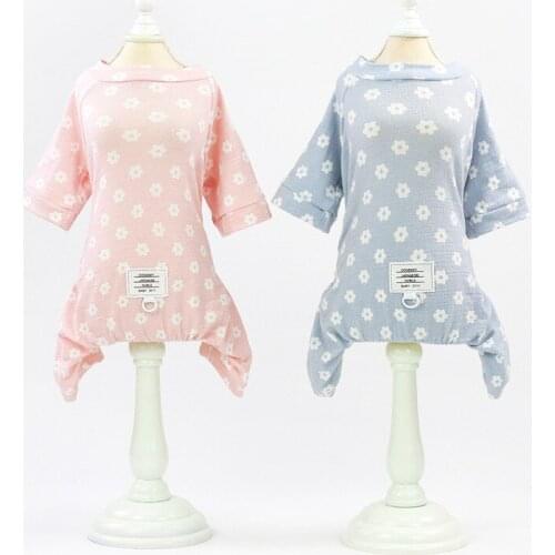 Dog Spring/Summer Clothes Shirt 100% Cotton Leisure Printed Bog Shirt