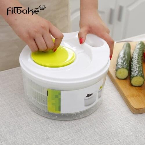 Salad Spinner Salad tools Large Manual Vegetable Washer Spinner Dryer Household Fruit Dehydrator Dryer Kitchen Tools