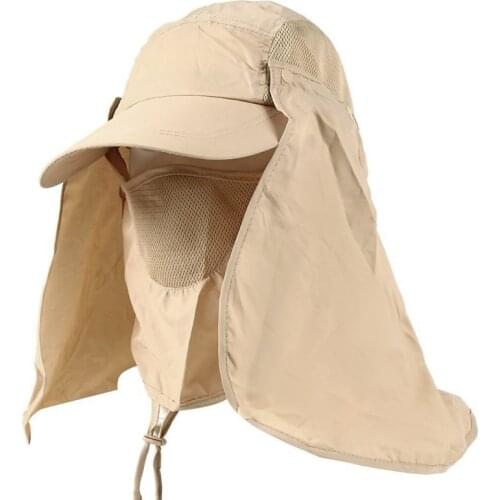 Fishing Hiking Hat Outdoor Sport UV Sun Protection Neck Face Flap Cap Wide Brim