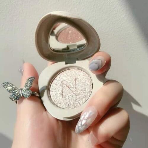 Sparkling Cobblestone Shape Eyeshadow Matte Shimmer High Pigment Waterproof Long Lasting Easy to Wear Single Shiny Eye Makeup