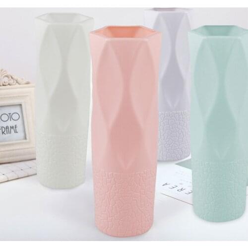 Nordic INS Flower Decor Imitation Glaze Vase Drop Resistant Simple Plastic Vase Wet And Dry Flower Flower Arrangement Container