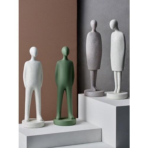Modern Resin Abstract Figures Character Ornaments Home Livingroom Desktop Figurines Crafts Cabinet Store Bar Sculpture Decor