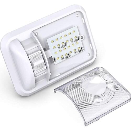 Dc 12v 24 Led Rv Indoor Single Led Ceiling Light Boat Camping Train Car Top Light With Switch Dome Car Three-Way Switch With Len
