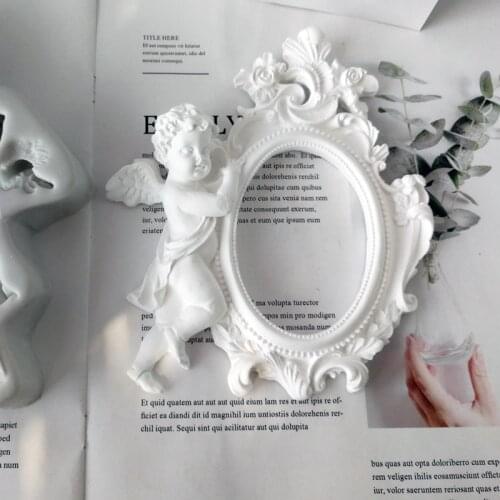 Angle Mirror Frame Aroma Wax Silicone mold For Car Pendant Gypsum Plaster Molds Photo Frame Cake Decoration Fondant Mould
