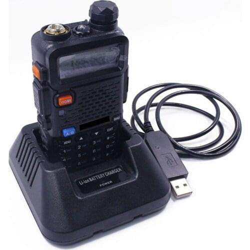UV5R USB Battery Charger for Baofeng UV-5R UV-5RE DM-5R Portable Two Way Radio Walkie Talkie