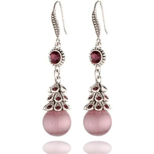 Women Trend Jewelry Earring Vintage Fine Ethnic Colorful Ear Ring Woman Retro Accessories Punk Party Womens Hanging Earrings