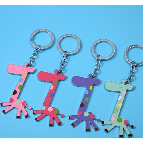 Giraffe keychain cute key ring for women high quality key chain key holder creative portachiavi chaveiro llaveros mujer