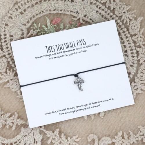 Umbrella Wish Bracelet This Too Shall Pass Wish Bracelet Umbrella Jewelry for Women Men Cheer Up Wish Bracelets Positivity Gifts