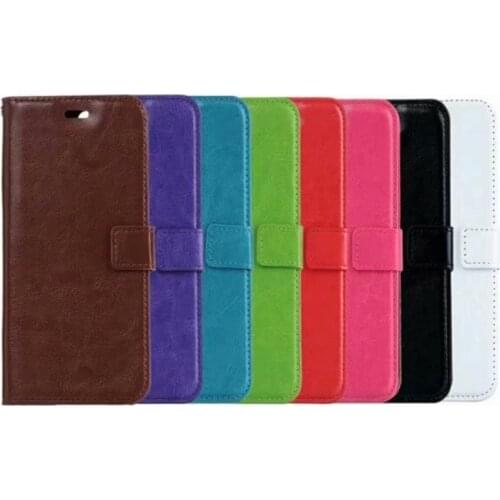 100pcs/lot Flip PU Leather Cover Case For Samsung Galaxy S10 Plus S10e Crazy Horse Grain Phone Bag