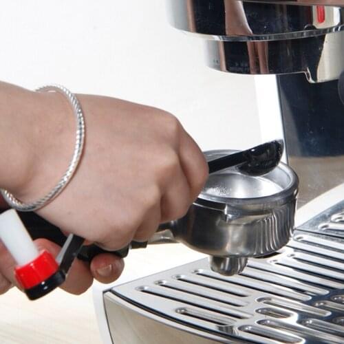 2 In 1 Coffee Machine Brush Nylon Espresso Coffee Grinder Brushes Coffee Spoon Machine Group Head Kitchen Tools