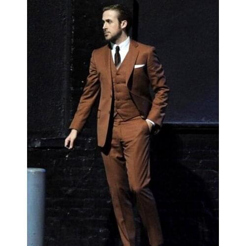 2019 Italian Mens Suits Gray Wedding Tuxedos Jacket+Pants+Vest Groom Dress Suit Men Business Blazer Set Groomsmen Prom Suits