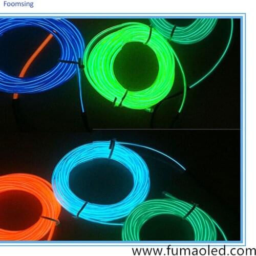 3M Length Green Color Diameter 2.3mm Led Wire EL With DC3v Inverter