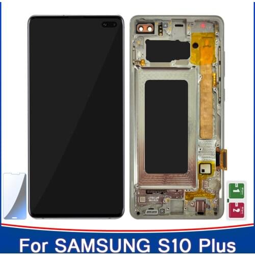 6.4'' 100% Original LCD For SAMSUNG Galaxy S10 PLUS SM-G9750 G975F G975 Display Touch Screen Digitizer Replacement Phone Parts