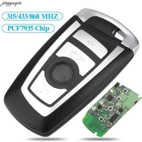 Jingyuqin Modified Flip Remote Key 315/433/868MHz PCF7935 For BMW 3 5 7 Series 2009-2016 CAS4 CAS4+F System Fob