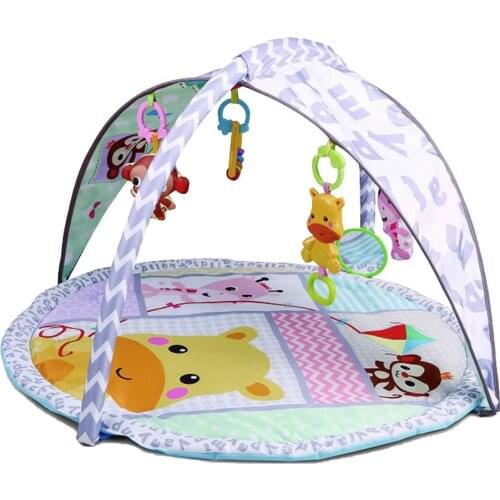 1 Set Large Baby Gym Play Mat Toddler Game Pad with Protective Awning Gift Toys For Kids Big Safety Gym Children