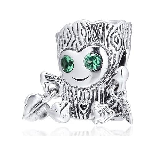 Fit Original Pandora Charms Bracelet 925 Sterling Silver Sweet Tree Monster Charm Beads Women Fashion Jewelry Making bijoux