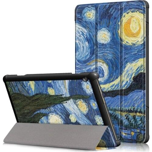 Colorful printed case For Lenovo Tab M10 TB-X605F TB-X505F 10.1inch Folding Stand Smart PU leather Cover