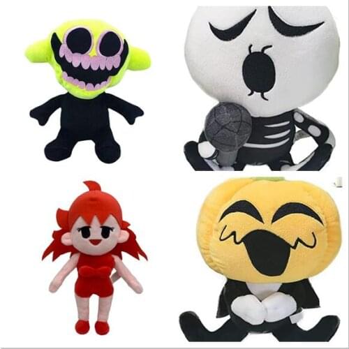 Friday Night Funkin Plush Toys Soft Stuffed Spooky Month Skid and Pump Boyfriend Girlfriend Pillow Dolls For Kid Christmas Gift
