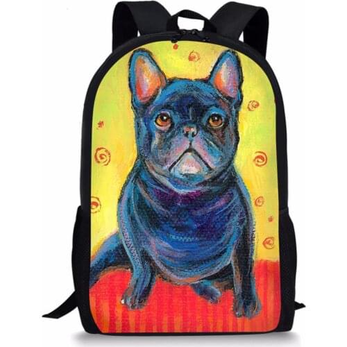 Kids School Bags Childrens Travel Backpack Little Bulldogs Prints Pattern Primary School Toddler Backpack for Boys