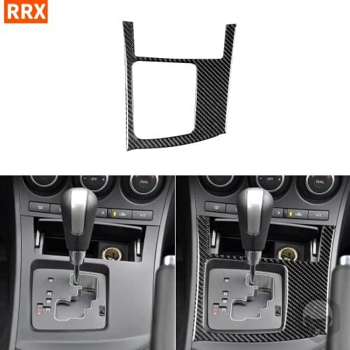 For Mazda3 Axela 2010 2011 2012 2013 Mazdaspeed 3 Carbon Fiber Sticker Gear Box Gearshift Frame Interior Car Accessories