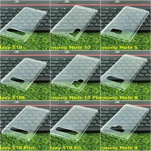 For Samsung Note5 8 9 Note 10 Plus S10 Plus S10e S10 5G silicone case Slim Crystal Transparent Soft TPU Back Case Protect Cover