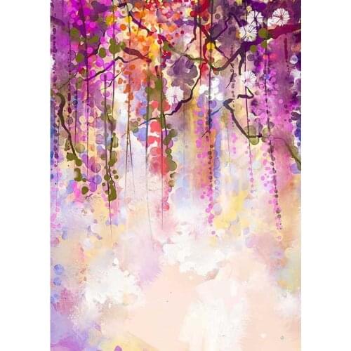 LIFE MAGIC BOX Backdrops Farm Birthday Green Background Purple Flowers Backgrounds