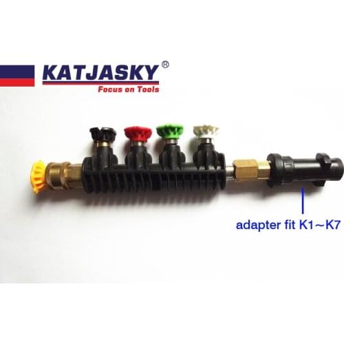 Colorful nozzle fit Karcher K1-K7 washer gun washing nozzle 0 15 25 40 and low pressure nozzle