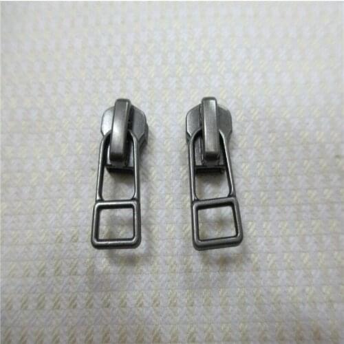 20pcs/lot Ykk Metal Zipper Slider Puller Pull Head Vintage Ancient Silver Repair Leather Boots Bags Garment Sewing Accessories