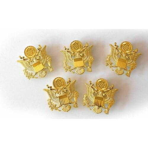 5PCS/LOT SET WWII WW2 US ARMY OFFICER CAP EAGLE BADGE INSIGNIA CLASSIC MILITARY military Store