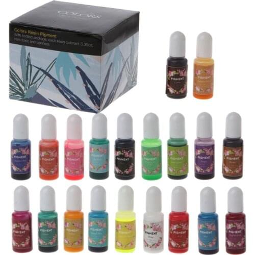 20 Colors Epoxy Resin Pigment Kit Liquid Epoxy Resin Mold Colorant Dye Resin Jewelry Making Art Crafts