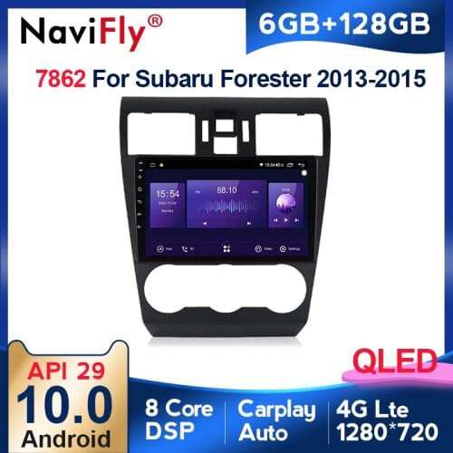 NaviFly 7862 QLED Screen 1280*720 Android 10.0 For Subaru Forester 4 SJ 2012 - 2015 Car Radio Multimedia Video Player Navigation