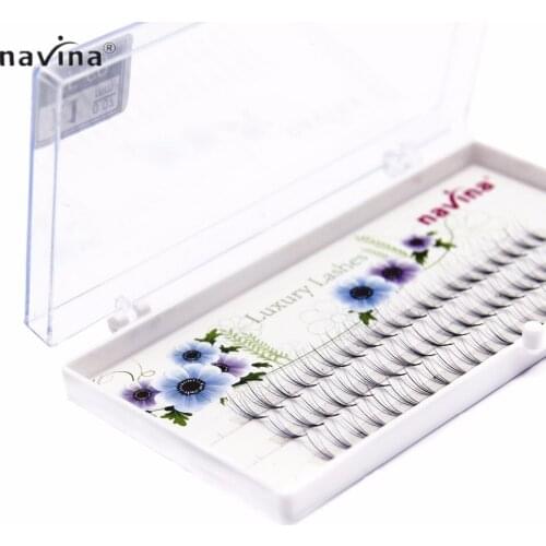 Navina Professional Makeup False Eyelashes 0.07 C 5D Wave Individual Eyelash Extension Of Mink Black Soft False Eye Lashes