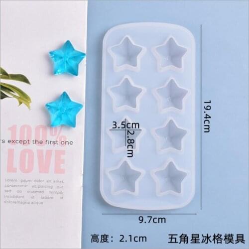 New Silicone Mould Resin Decorative Craft DIY Three-dimensional five-pointed star Pendant Mold epoxy resin molds for jewelry