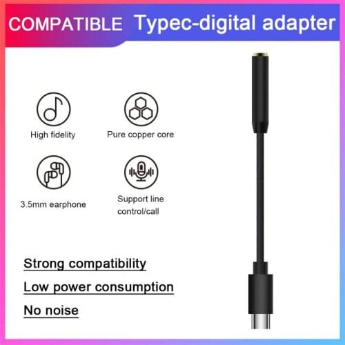 Usb Type C To 3.5mm Aux Adapter Usb-C Jack Audio Cable Headphone Adapter For Oneplus Xiaomi Huawei Samsung Ultra Google Pixel 5