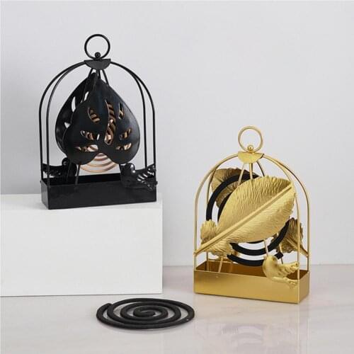 Incense Rack Hanging Design Decorative Iron Stylish Butterfly Pattern Mosquito Coil Holder Mosquito Coil Tray for Living Room