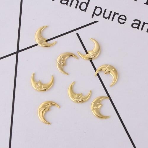 DoreenBeads Resin Crafts Filling Materials Gold Color Silicon mold filler Moon Spacecraft Dog Cat Shape Accessories 20 PCs