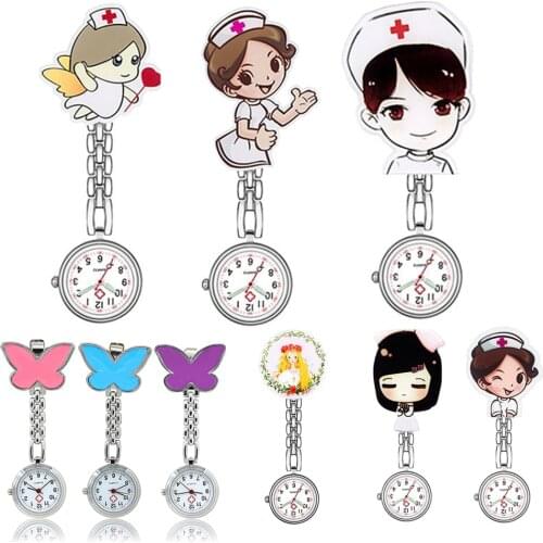 Lovely Cartoon Clip Pendant Pocket Watch for Nurse Doctor Clock Gifts Medical Clock Men Women New Arrival 2020