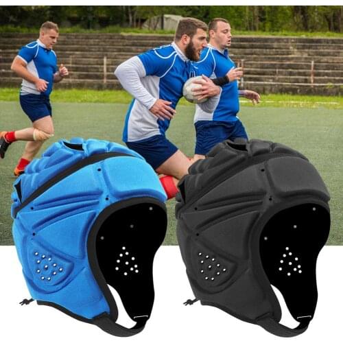 Rugby Soft Padded Headgear Adjustable Soccer Goalie Helmet EVA Padded ​Football Goalkeeper Protective Hat for Unisex Kids