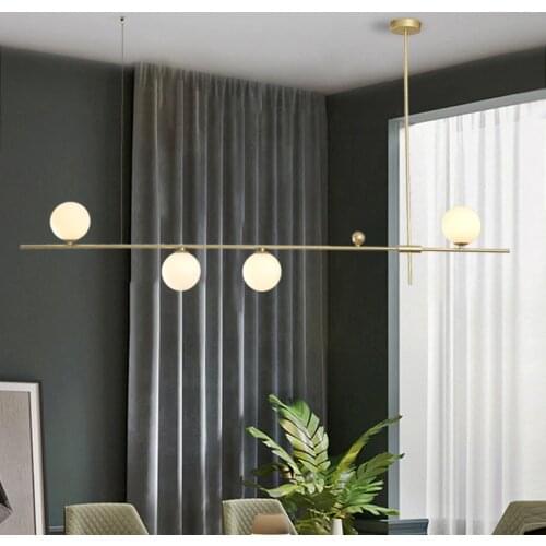 Glass Ball Pendant Lighting Nordic Dinning Room LED Pendant Lamp Art Decor Kitchen Light FIxture Home Indoor Hanging Lights