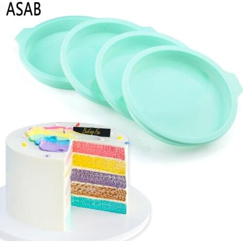 Cake Round Shape Mold Kitchen Bakeware DIY Desserts Baking Mold Mousse Cake Moulds Silicone Layered Baking Pan Tools