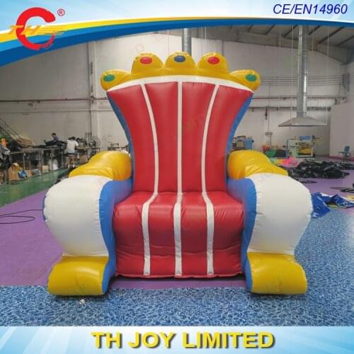 Air tight 0.6mm pvc Inflatable Party Chair,Inflatable Princess Chair For Advertising Customized inflatable princess throne chair