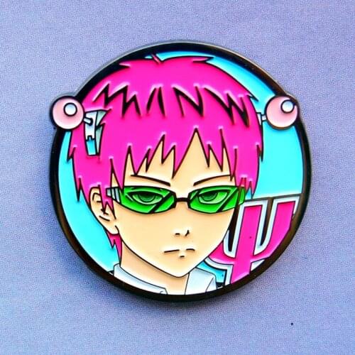 YAOJIE Cartoon Saiki Kusuo The Disastrous Life Enamel Brooch Pin Backpack Hat Bag Lapel Pins Badges Fashion Jewelry Accessories